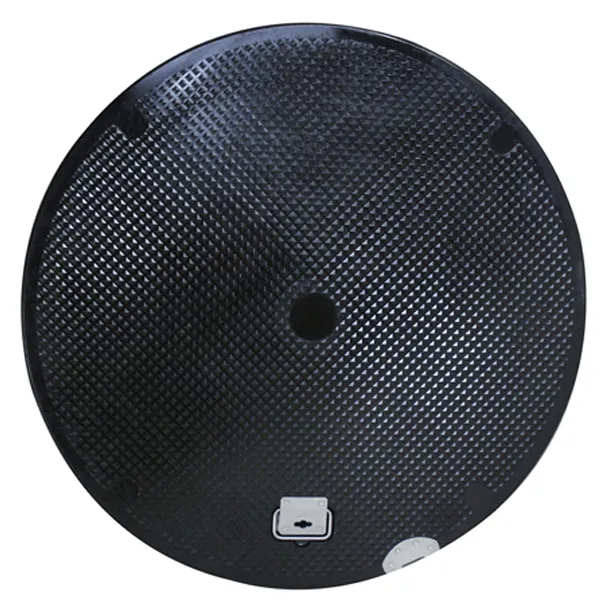 Plastic Manhole Covers, Round 44" x 13", Black Lay-In Lid