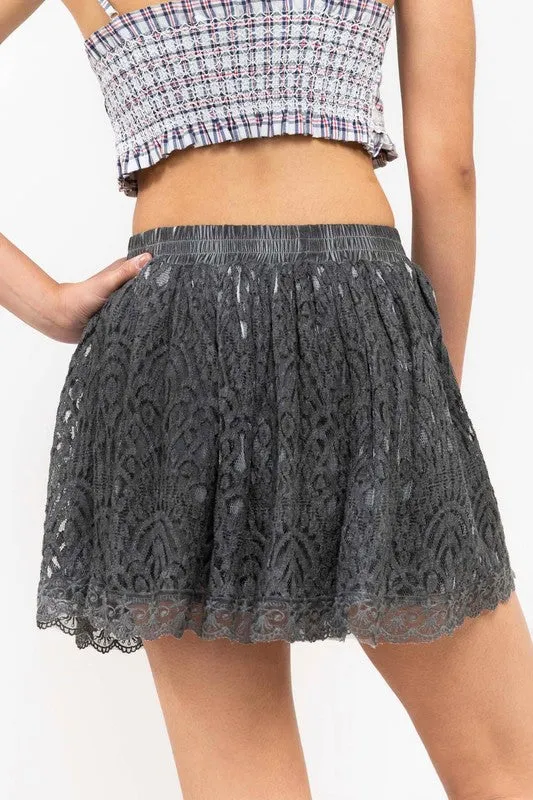 POL20 - LACE MINI SKIRT