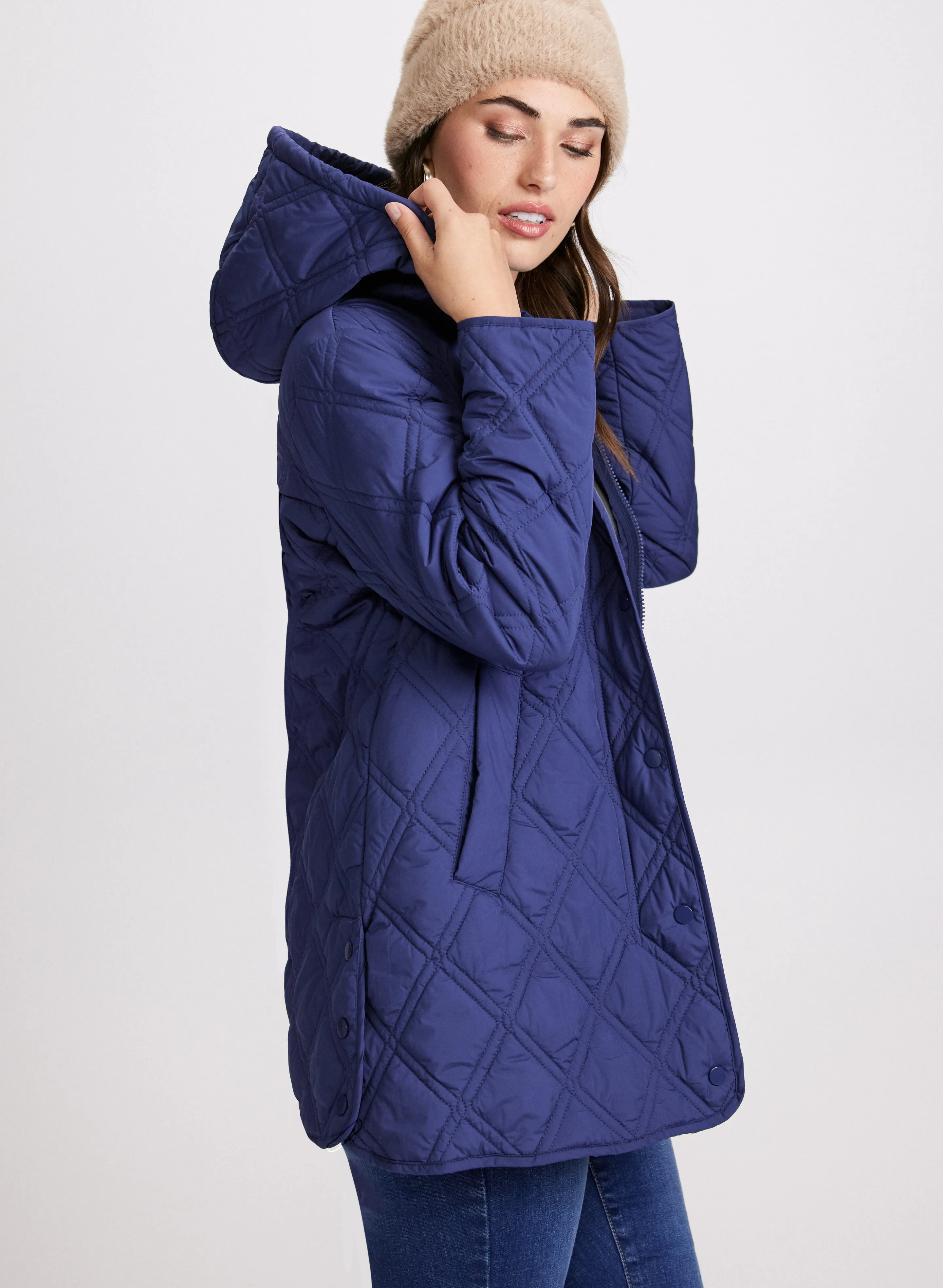 Quilted Snap Front Jacket