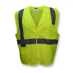 Radians SV2GS Economy Type R Class 2 Solid Safety Vest, Hi-Vis Green, 1 Each