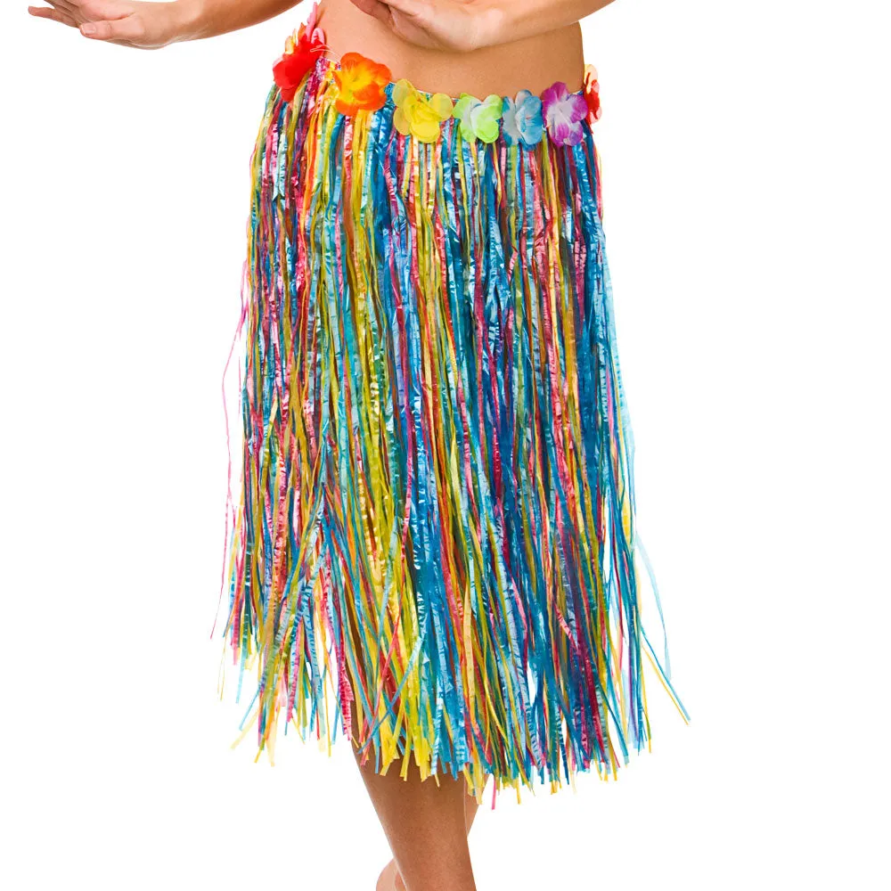 Rainbow Hula Grass Skirt