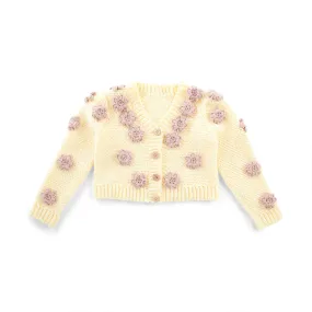 Red Heart Flower Passion Crochet Cardigan