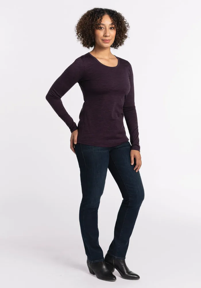 Remi Long Sleeve T-Shirt - Deep Plum