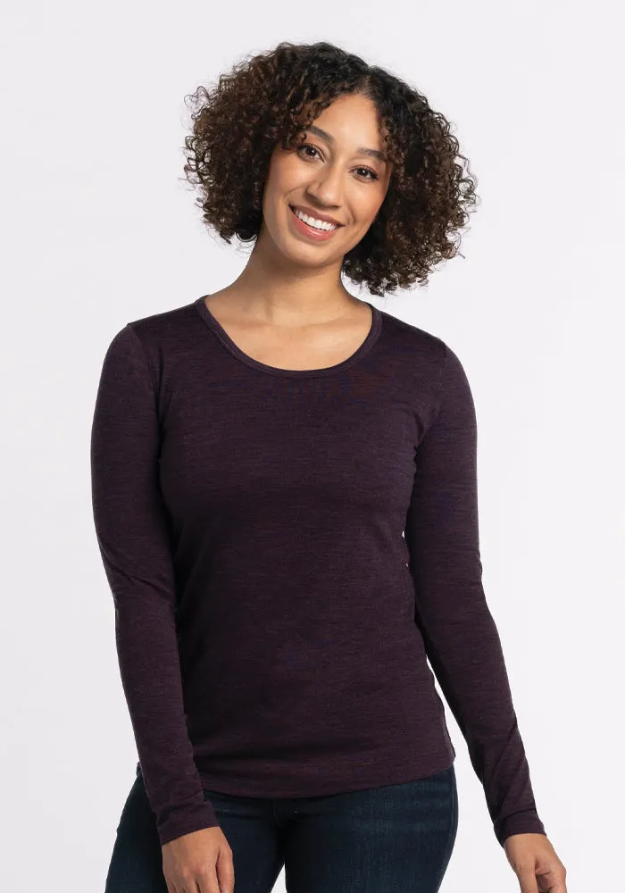 Remi Long Sleeve T-Shirt - Deep Plum