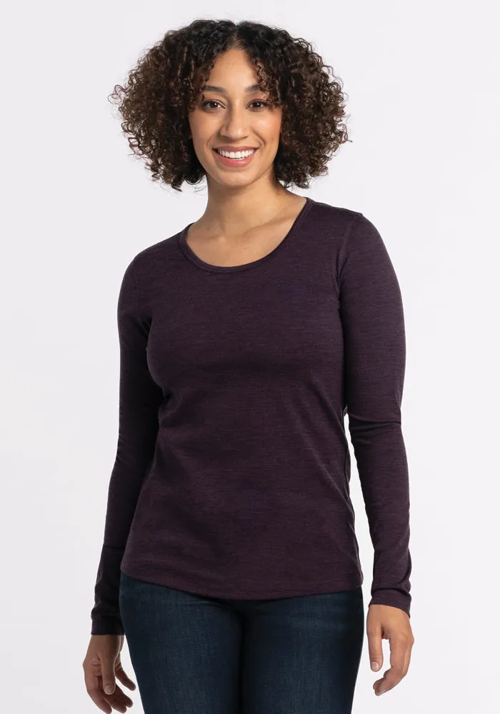 Remi Long Sleeve T-Shirt - Deep Plum