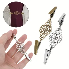 Retro Alloy Sweater Clip Set for Collar Pin Enthusiasts