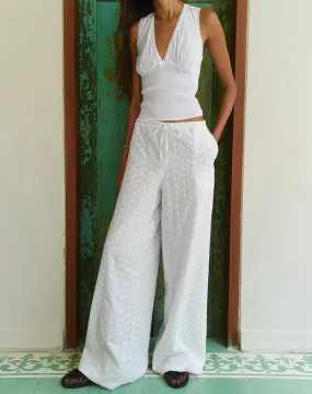 Samir Trouser in Broderie White