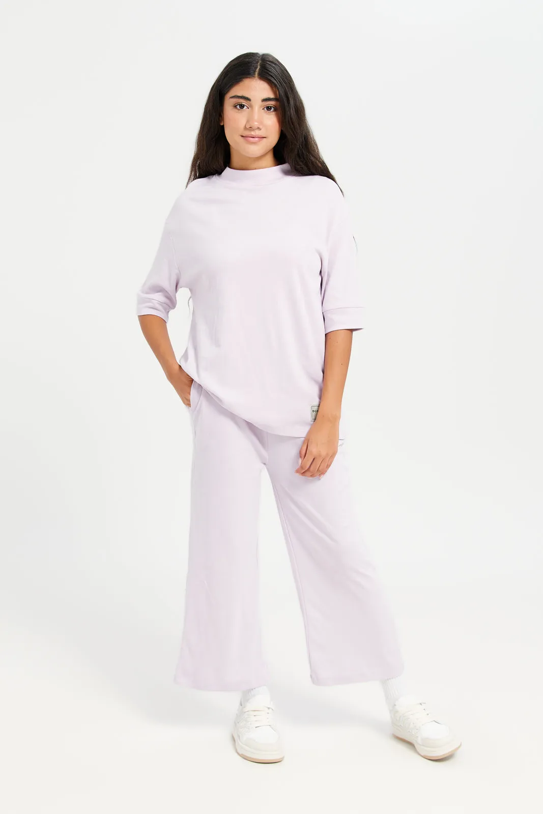 Senior Girls Purple Wide Leg Pant