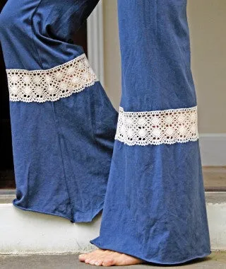 Skirted Big Flare Pants with Crochet