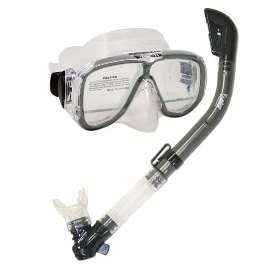 Snorkeling Down-sight Edgeless Mask Dry Snorkel Set - SCS0059