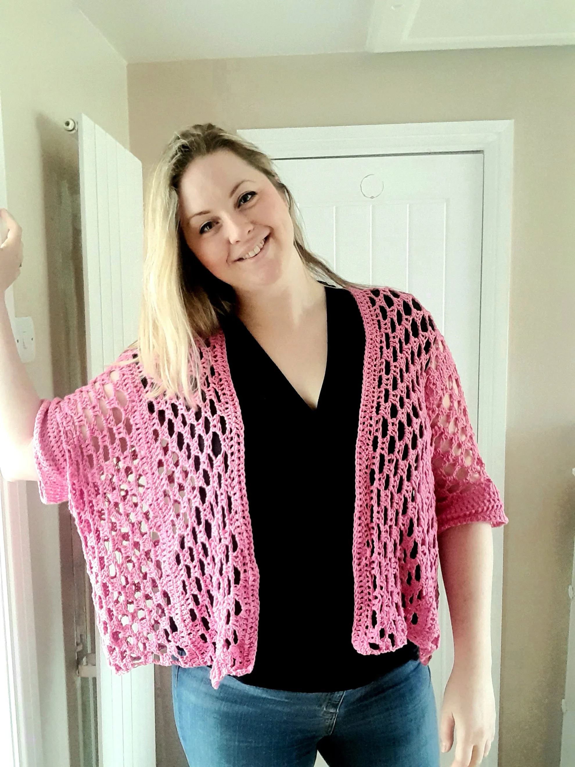 Summer lace cardi crochet pattern