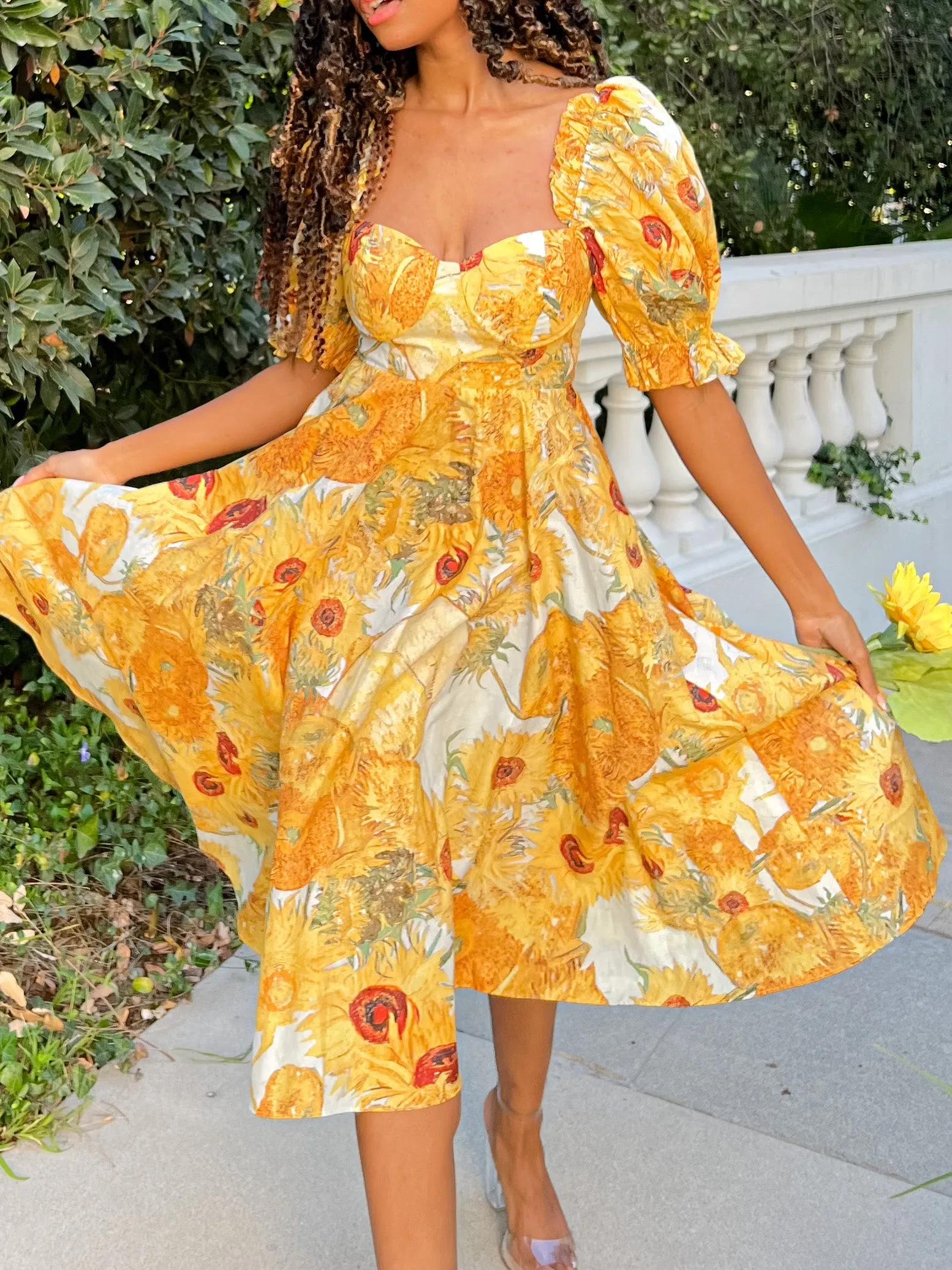 Sunflowers Tea Rose Dress