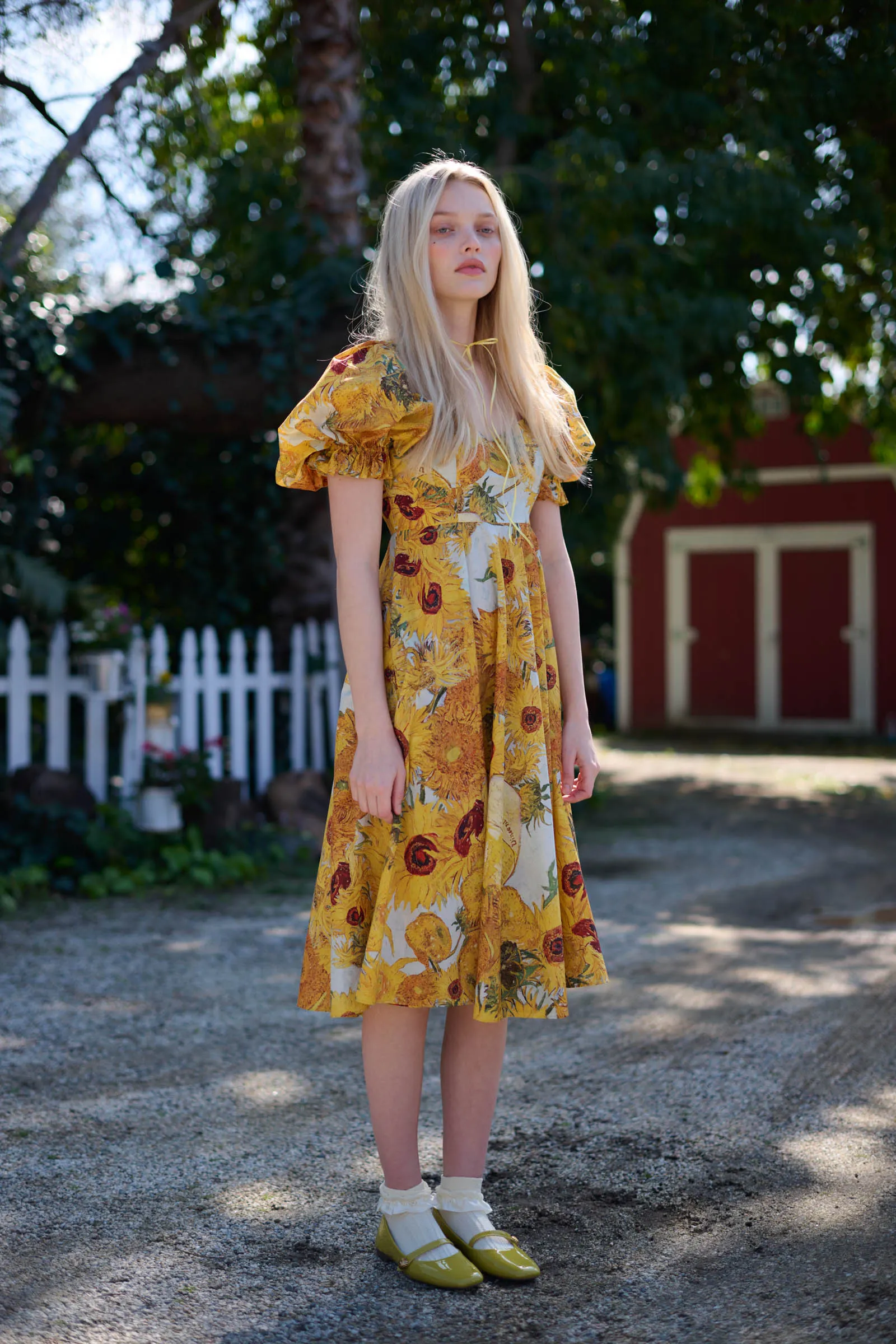 Sunflowers Tea Rose Dress