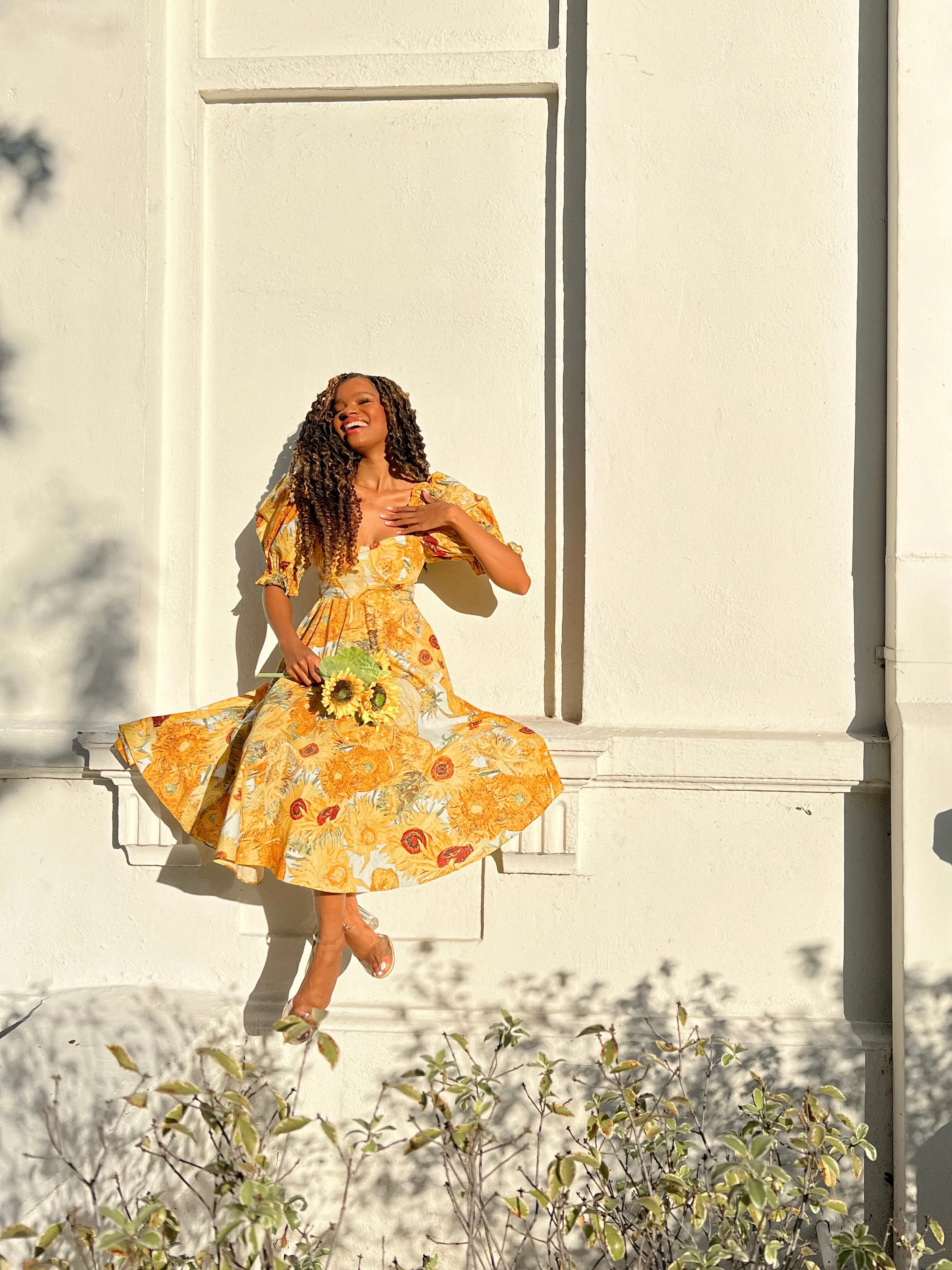 Sunflowers Tea Rose Dress