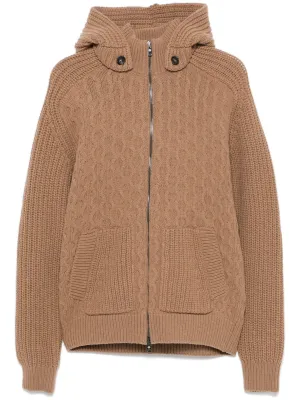 TAGLIATORE DETACHABLE-HOOD CARDIGAN