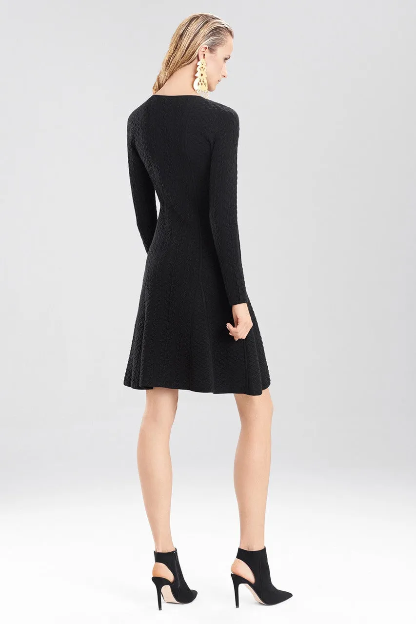 Textured Knit Jacquard Dress