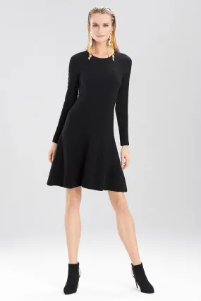 Textured Knit Jacquard Dress