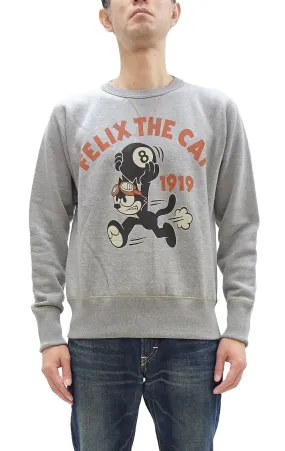 TOYS McCOY Sweatshirt Men's Casual Felix the Cat Graphic Print Sweat Shirt Loop-wheeled Vintage Style TMC2448 021 Ash-Gray