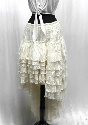 VICTORIAN SHOWGIRL SKIRT - IVORY LACE