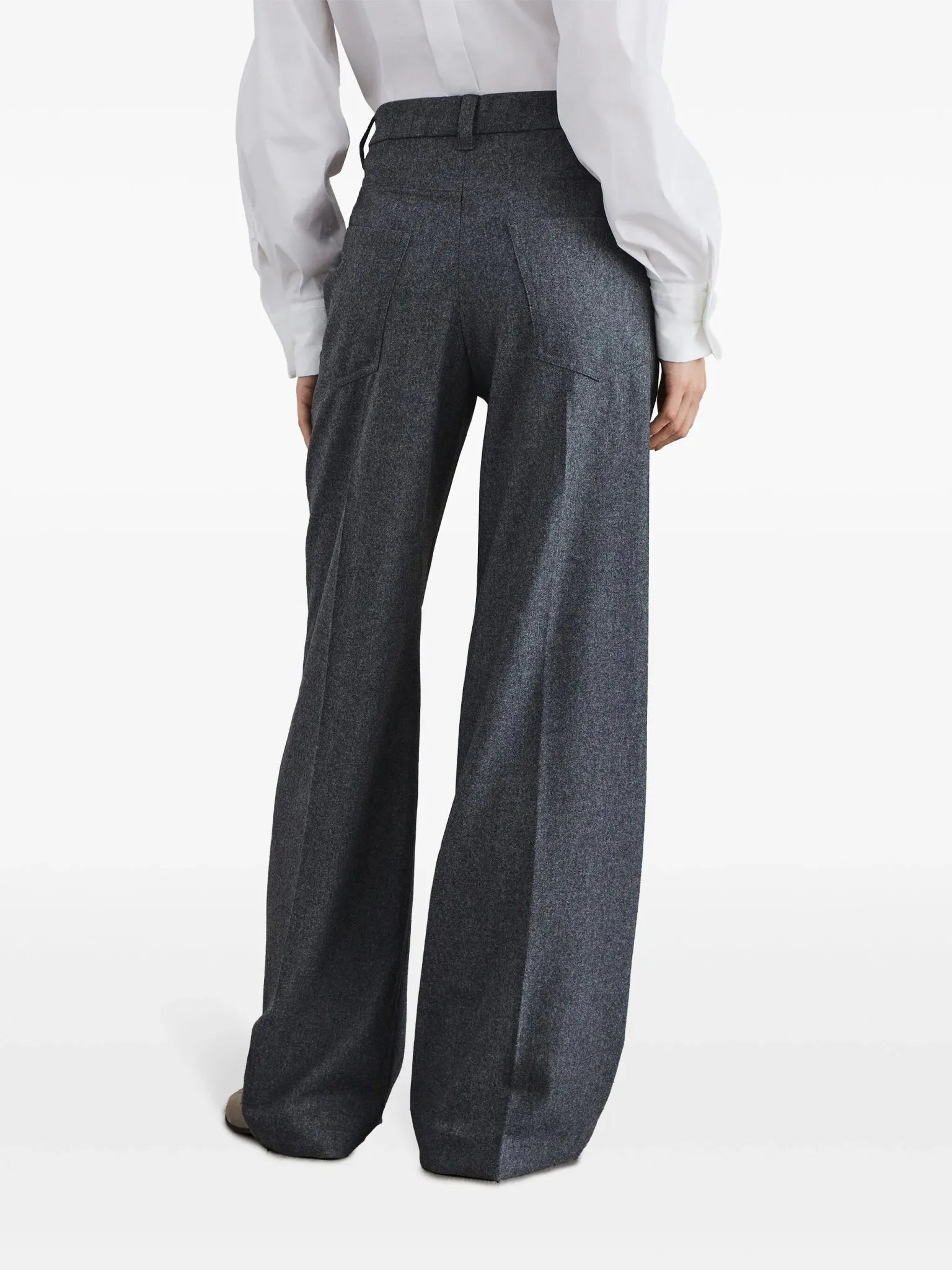 wide-leg tailored trousers