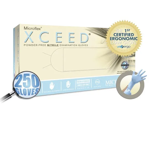 XC-310-M Microflex XCEED Powder Free Nitrile Gloves,Textured fingertips,M