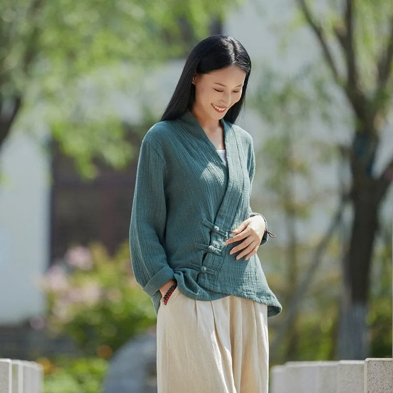 Yoko Cotton Linen Cardigan | Zen