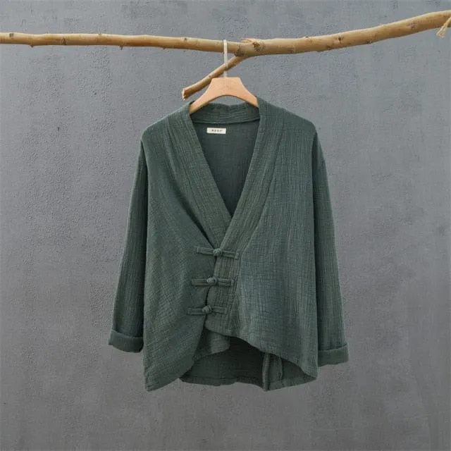 Yoko Cotton Linen Cardigan | Zen