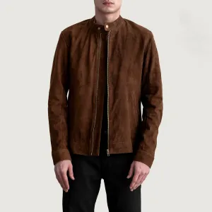 Zen Brown Suede Biker Jacket